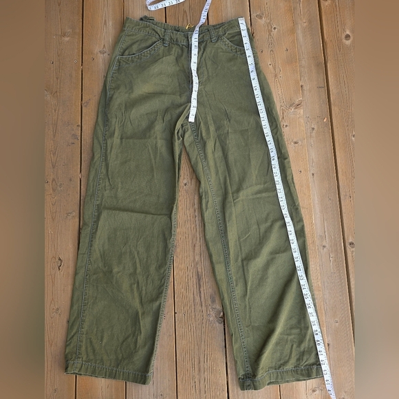 Uncle Fu dark green khaki utility pants. Straight loose leg. 30 waist. - Picture 5 of 14